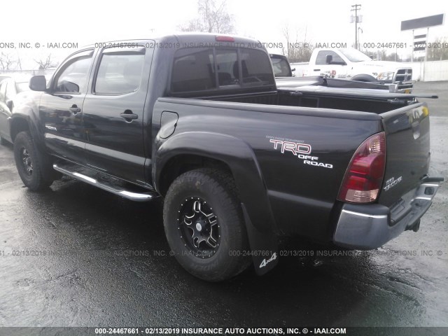 5TELU42N27Z334218 - 2007 TOYOTA TACOMA DOUBLE CAB BLACK photo 3