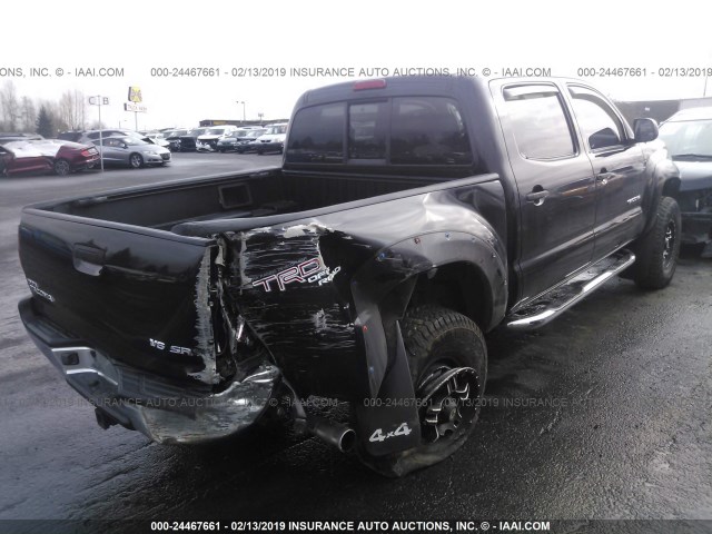 5TELU42N27Z334218 - 2007 TOYOTA TACOMA DOUBLE CAB BLACK photo 4