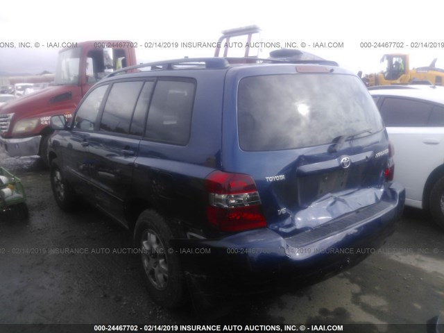 JTEGP21AX70129222 - 2007 TOYOTA HIGHLANDER SPORT BLUE photo 3