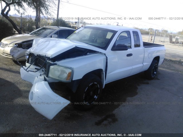 1D7HE42K47S271738 - 2007 DODGE DAKOTA SLT WHITE photo 2