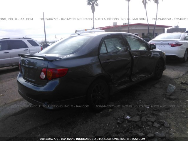 2T1BU4EE4AC408128 - 2010 TOYOTA COROLLA S/LE/XLE GRAY photo 4