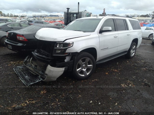 1GNSCHKC6GR444292 - 2016 CHEVROLET SUBURBAN C1500 LT WHITE photo 2