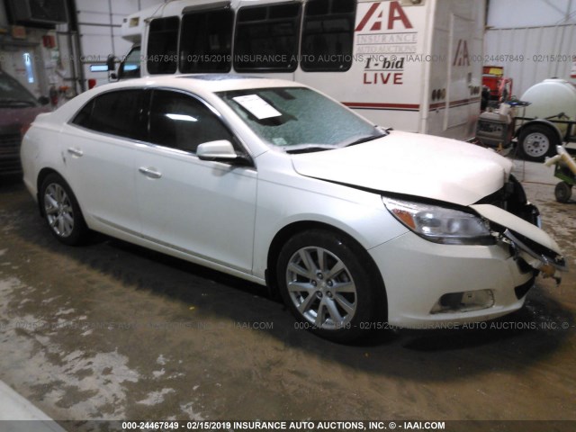 1G11H5SLXEF245709 - 2014 CHEVROLET MALIBU LTZ WHITE photo 1