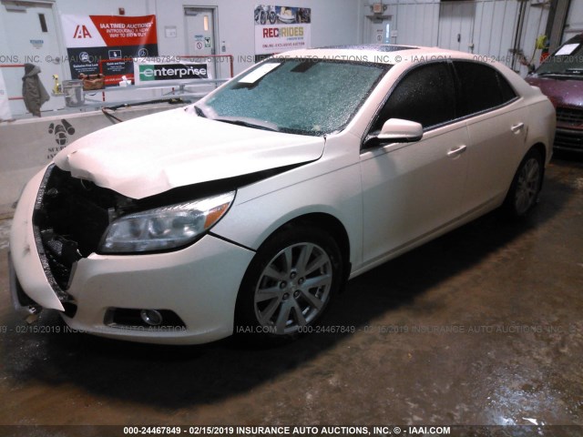 1G11H5SLXEF245709 - 2014 CHEVROLET MALIBU LTZ WHITE photo 2