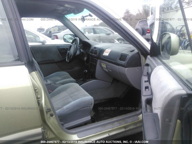 JF1SF65501H748626 - 2001 SUBARU FORESTER S GOLD photo 5