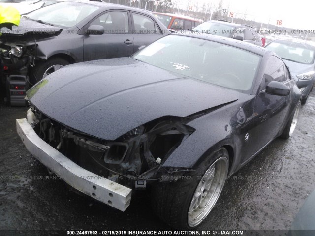 JN1AZ34D54M104381 - 2004 NISSAN 350Z COUPE BLACK photo 2