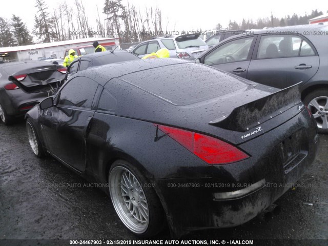 JN1AZ34D54M104381 - 2004 NISSAN 350Z COUPE BLACK photo 3