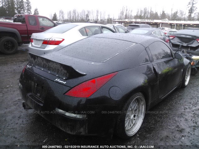 JN1AZ34D54M104381 - 2004 NISSAN 350Z COUPE BLACK photo 4