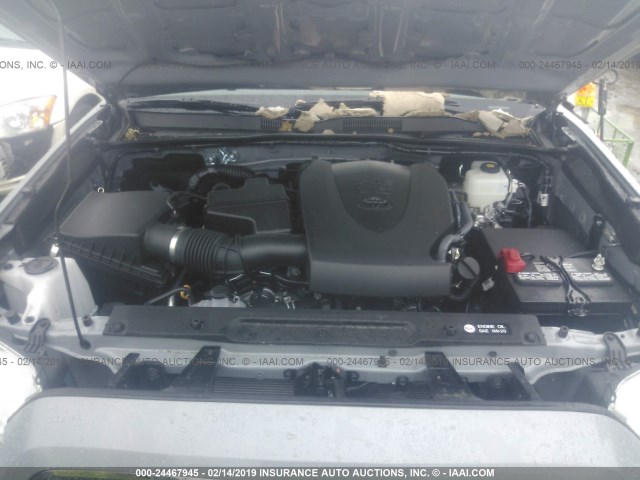 3TMDZ5BN4KM059470 - 2019 TOYOTA TACOMA DOUBLE CAB/SR5/TRD SPORT/ GRAY photo 10