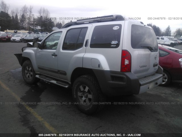 5N1AN0NW0BC523308 - 2011 NISSAN XTERRA OFF ROAD/S/SE SILVER photo 3