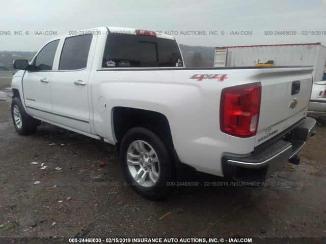 3GCUKSEC2HG201481 - 2017 CHEVROLET SILVERADO K1500 LTZ WHITE photo 3