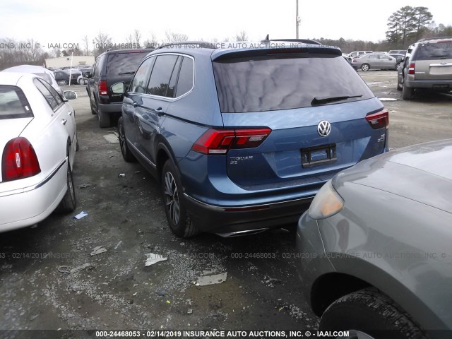 3VV2B7AX8JM204097 - 2018 VOLKSWAGEN TIGUAN SE/SEL BLUE photo 3