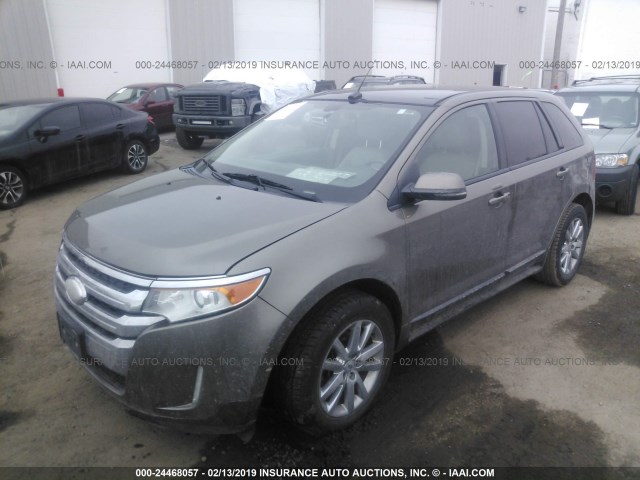 2FMDK3J97CBA82527 - 2012 FORD EDGE SEL CREAM photo 2