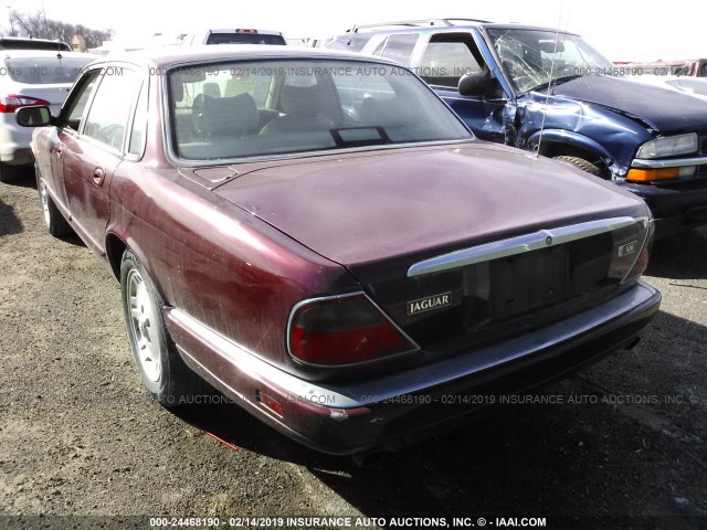 SAJHX1248VC802775 - 1997 JAGUAR XJ6 MAROON photo 3