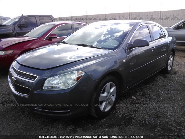 1G1ZG57B28F160910 - 2008 CHEVROLET MALIBU LS GRAY photo 2
