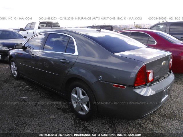 1G1ZG57B28F160910 - 2008 CHEVROLET MALIBU LS GRAY photo 3