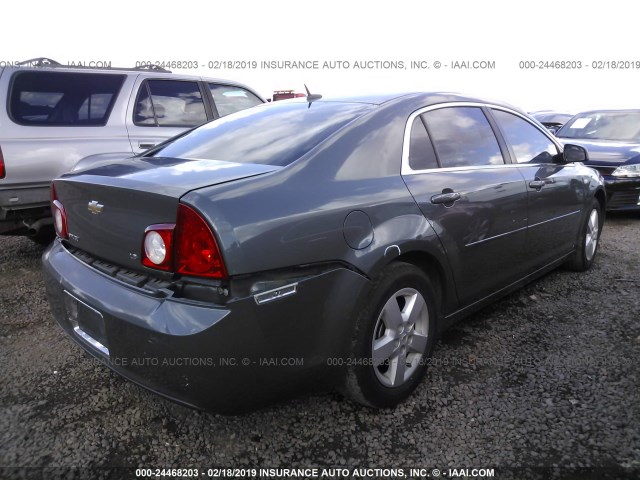 1G1ZG57B28F160910 - 2008 CHEVROLET MALIBU LS GRAY photo 4
