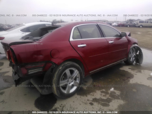 1G1ZC5E03CF293777 - 2012 CHEVROLET MALIBU 1LT 红色 照片 4