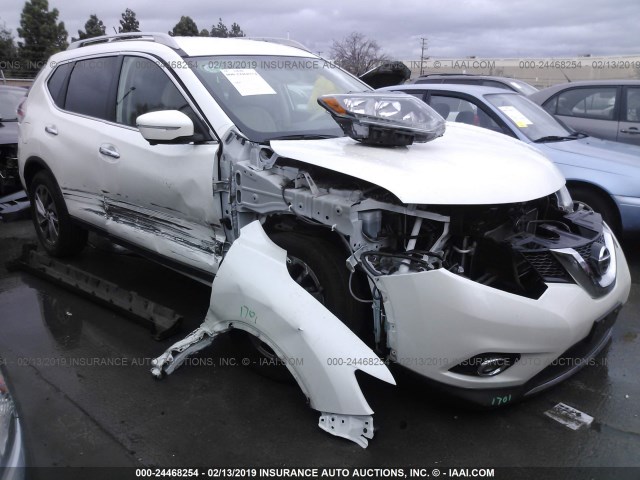 5N1AT2MT1FC873819 - 2015 NISSAN ROGUE S/SL/SV WHITE photo 1