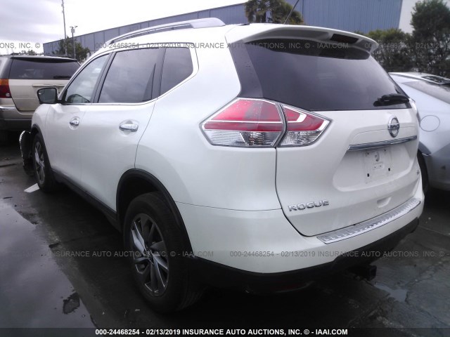 5N1AT2MT1FC873819 - 2015 NISSAN ROGUE S/SL/SV WHITE photo 3