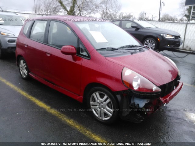 JHMGD386X8S045605 - 2008 HONDA FIT SPORT RED photo 1