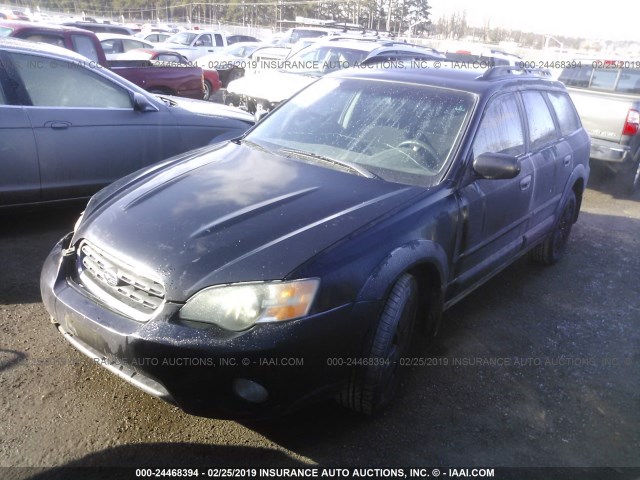 4S4BP61C957375282 - 2005 SUBARU LEGACY OUTBACK 2.5I BLACK photo 2