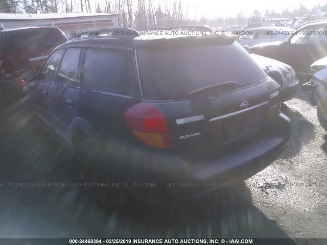 4S4BP61C957375282 - 2005 SUBARU LEGACY OUTBACK 2.5I BLACK photo 3