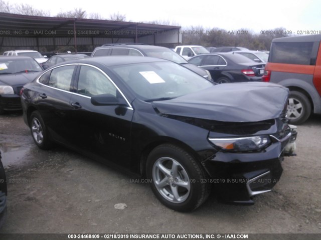 1G1ZC5ST8HF204517 - 2017 CHEVROLET MALIBU LS BLACK photo 1