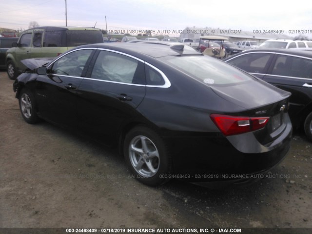 1G1ZC5ST8HF204517 - 2017 CHEVROLET MALIBU LS BLACK photo 3