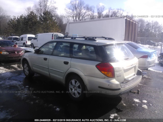 4S4BP61C156369403 - 2005 SUBARU LEGACY OUTBACK 2.5I BEIGE photo 3