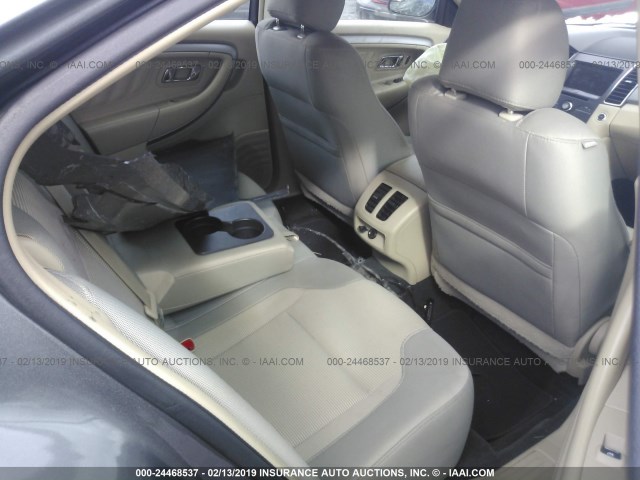 1FAHP2H8XDG205767 - 2013 FORD TAURUS SEL GRAY photo 8