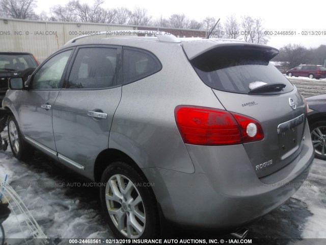 JN8AS5MV3DW119511 - 2013 NISSAN ROGUE S/SV GRAY photo 3