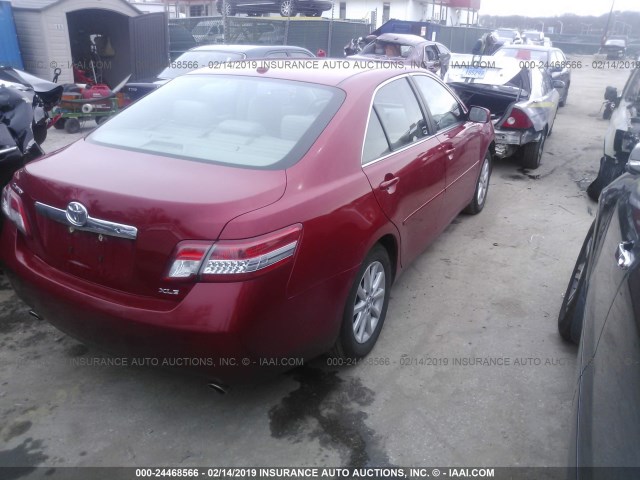 4T1BK3EK4AU609239 - 2010 TOYOTA CAMRY SE/LE/XLE 红色 照片 4