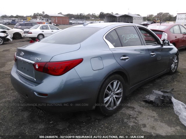 JN1AV7AP0FM790463 - 2015 INFINITI Q50 HYBRID PREMIUM/SPORT Light Blue photo 4