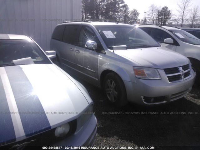 2D8HN54X38R126719 - 2008 DODGE GRAND CARAVAN SXT SILVER photo 1