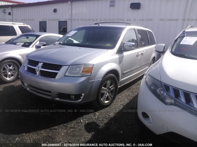 2D8HN54X38R126719 - 2008 DODGE GRAND CARAVAN SXT SILVER photo 2