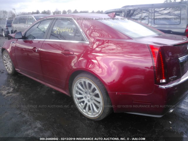 1G6DS5ED8B0101829 - 2011 CADILLAC CTS PREMIUM COLLECTION RED photo 3