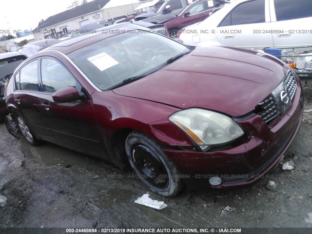 1N4BA41E44C809552 - 2004 NISSAN MAXIMA SE/SL RED photo 1