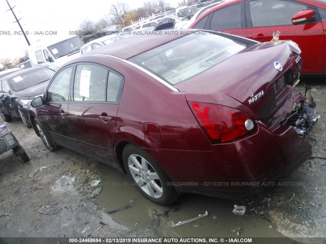 1N4BA41E44C809552 - 2004 NISSAN MAXIMA SE/SL RED photo 3