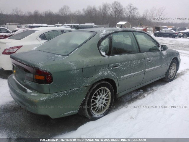 4S3BE625547203114 - 2004 SUBARU LEGACY L SPECIAL GREEN photo 4