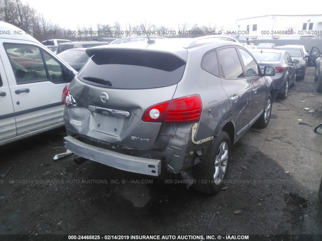 JN8AS5MV0BW279262 - 2011 NISSAN ROGUE S/SV/KROM SILVER photo 4