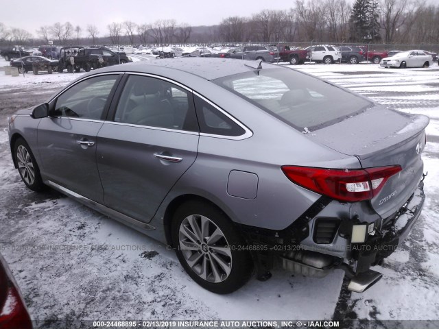 5NPE34AF4FH084438 - 2015 HYUNDAI SONATA SPORT/LIMITED Light Blue photo 3