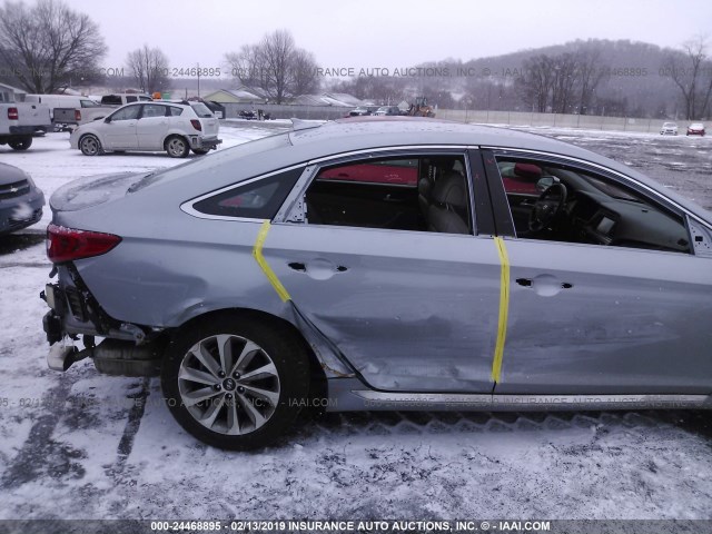 5NPE34AF4FH084438 - 2015 HYUNDAI SONATA SPORT/LIMITED Light Blue photo 6