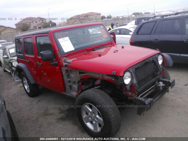 1C4HJWDG5FL533043 - 2015 JEEP WRANGLER UNLIMITE SPORT RED photo 1