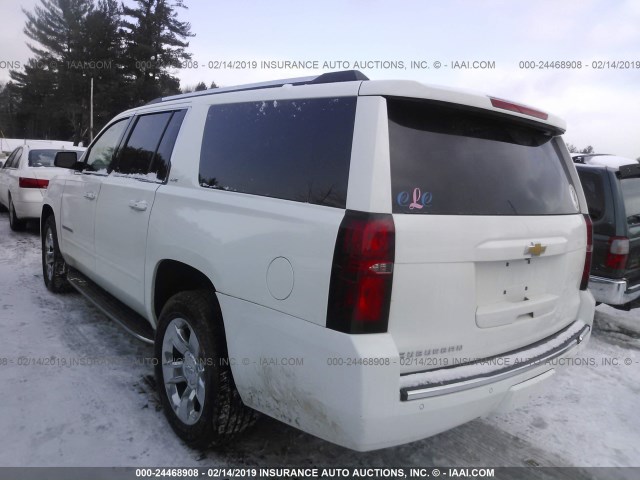 1GNSKJKC5GR126853 - 2016 CHEVROLET SUBURBAN K1500 LTZ WHITE photo 3