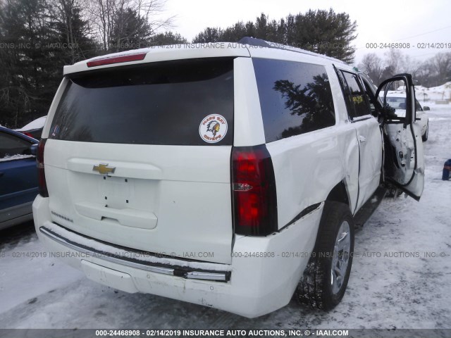 1GNSKJKC5GR126853 - 2016 CHEVROLET SUBURBAN K1500 LTZ WHITE photo 4