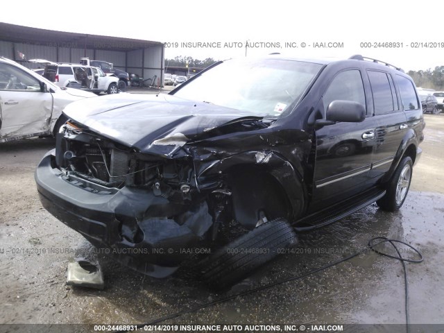 1D8HD58228F103537 - 2008 DODGE DURANGO LIMITED BLACK photo 2