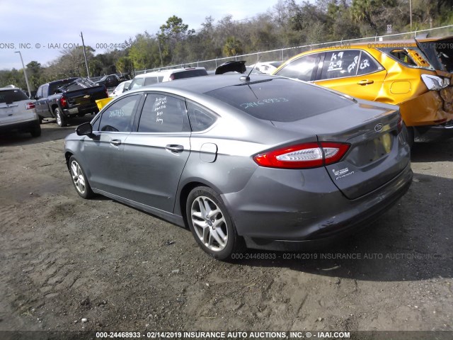 3FA6P0H74DR105756 - 2013 FORD FUSION SE GRAY photo 3