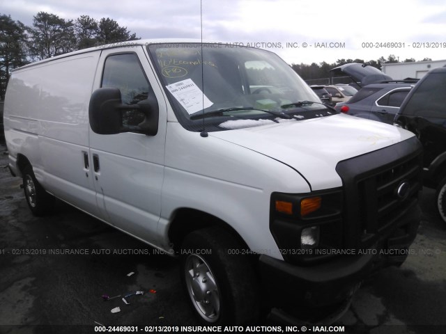 1FTNE1EW8ADA66574 - 2010 FORD ECONOLINE E150 VAN WHITE photo 1