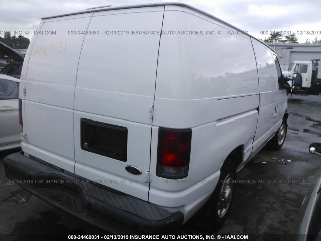 1FTNE1EW8ADA66574 - 2010 FORD ECONOLINE E150 VAN WHITE photo 4